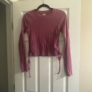Urban Outfitters BDG Ruched Crop Long Sleeve Top